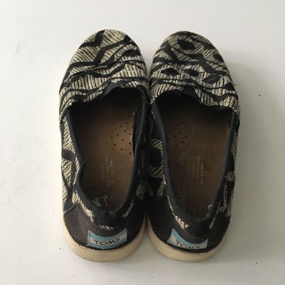 Toms Abstract print flats slip on shoes Womens‎ Size 6.5 Comfy - Picture 3 of 5